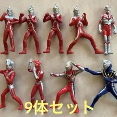 【ソフビ】ウルトラマン　ウルトラセブン　タロウ　ミニフィギュア　9体セット