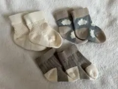 ベビー靴下3足・帽子　セット