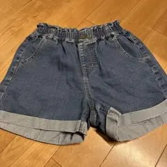 デニムショートパンツ　ウエストゴム　140 女の子