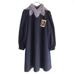 新品タグ付き【VIVID Vela】キッズ130-140相当 丸襟ワンピース