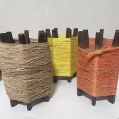 【値下げ！】【木製 糸巻き 3個セット】昭和レトロ 古道具 ディスプレイ