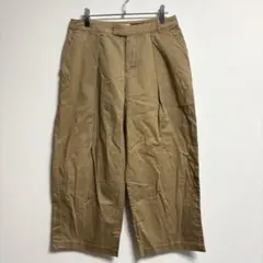 ✨綿100％✨ ピンクアドベ【Ｌ】ワイドパンツ ガウチョ フレア 大きめ チノ