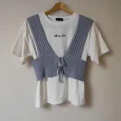 Lovetoxic ニットベスト半袖Tシャツセット　160cm