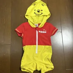 プーさん　フード付き水着 80cm