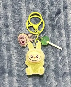 labubu キーホルダー フロッキー フィギュア 夜光 グリーン