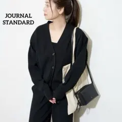 JOURNAL STANDARD　ウォッシャブルVカーディガン　ブラック
