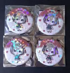 初音ミク 巡音ルカ ドンキ 缶バッジ ホロ缶バッジ ミニキャラ 4点