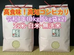 高食味❗️令和7年低農薬特別栽培 高知コシヒカリ玄米10キロ(5kg×2)精米無料のサムネイル