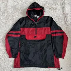 90's/銀タグ/ナイキ/ナイロンハーフジップパーカー/アノラック/赤黒