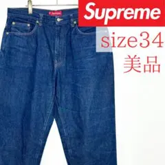 うぇい 極美品 Supreme バギーデニム サイズ34 ショッパー付き Supreme - 極美品 Supreme バギーデニム 