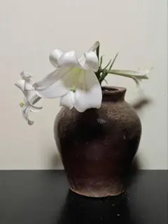 室町時代 古銅花入（花形口造・一輪挿し）木箱付 - メルカリ