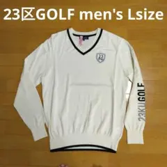 23区GOLF men'sVネックニット Lsize
