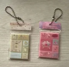 サンリオキャラクターズタイルシールミニチュアチャーム　ハローキティポムポムプリン