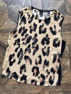ZARA レオパード トップス ブラウス ノースリーブ
