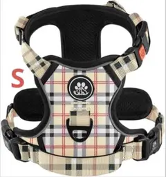 新品⭐️ 犬用ハーネス S 小型犬-中型犬 簡単着脱 散歩 胴輪 チェック柄