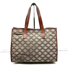 【mh/11.24/50】CELINE マカダム柄 トートバッグ