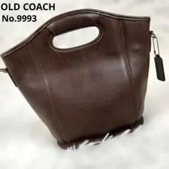 人気 OLD COACH ショルダーバッグ チャーム レザー ブラウン 9993