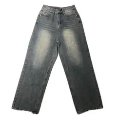 ❧ライトブルーデニムパンツ　Y2K グランジ