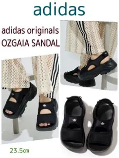 adidas アディダスオズガイア 厚底サンダル ブラック×ブラック 23.5㎝
