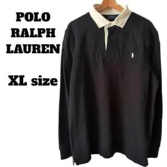 ポロラルフローレン ラガーシャツ エルボーパッチ ロゴ刺繍 裏起毛 XL