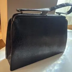 昭和 レトロ ビンテージ レザー ハンドバッグ ブラウン