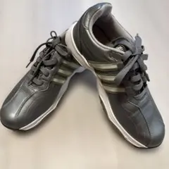 極美品☆adidas adicolor ゴルフシューズ　メタリックグレーのサムネイル