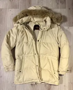 MONCLER ベージュ ダウンジャケット ファー付き