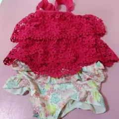 女の子用セパレート水着 100cm ピンク