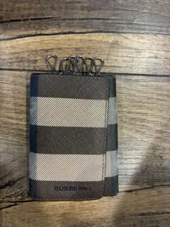 極美品】BURBERRY バーバリー キーケース 6連 チェック柄 ブラウン