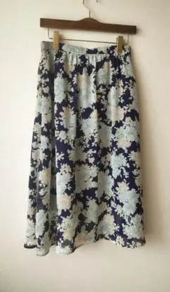 natural beauty basic☆フレアロングスカート☆L 新品 花柄
