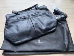 ACUNEO 2way レザー ショルダーバッグ ブラックのサムネイル