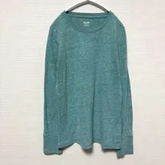 MOSSIMO ターコイズ 長袖Tシャツ Mサイズ 古着 レトロ かわいいのサムネイル
