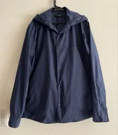 Johnbull ネイビー フーデッドシャツ　Sサイズ　13562