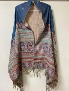 エスニック ペイズリー柄大判ストール