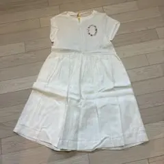 ハウピア　リネン ホワイト Aライン ワンピース