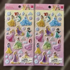ディズニープリンセス　ペタペタシール　2セット　ダイソーのサムネイル