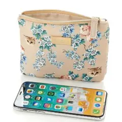 PAUL & JOE ACCESSORIES 猫 花柄 ポーチのサムネイル