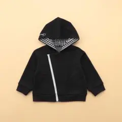 【美品】コムサ　スウェットパーカー　ライダース　パーカー　90cm 黒　完売