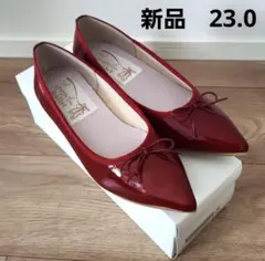 新品 バレエシューズ レッド 23.0cmのサムネイル