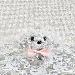 ♡モールドールのトイプードル♡ グレー ぬいぐるみ 置物 ハンドメイド 犬