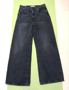LEVI'S RIBCAGE WIDE LEG ブラック W27 L30
