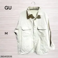 ★美品★GU ジーユー コーデュロイジャケット M アイボリー ゆったり 白