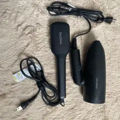 SALONIA ブラシヘアアイロン ブラック　ドライヤー　※ジャンク