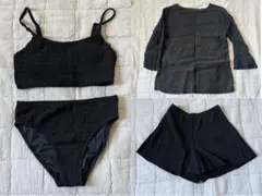 ムラサキスポーツ サラエマージュ 水着 レディース 4点セット ブラックのサムネイル