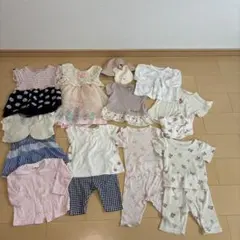 【子ども服１３点まとめ売り】保育園着 女の子80から100カーディガン　パジャマ