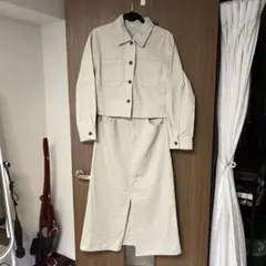 値下げ　guコーデュロイ セットアップ