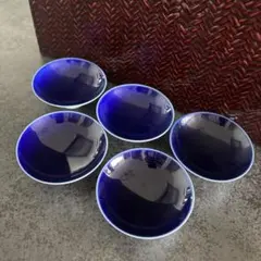 貝殻型 小皿 5枚セット ブルー系 陶器 - メルカリ