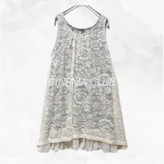 a1629 新品 CINEMA CLUB 花柄レースノースリーブチュニック 上品のサムネイル