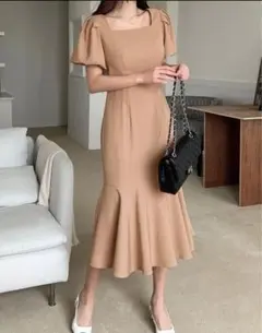 《美品》DAZY パフスリーブ　マーメイドドレス