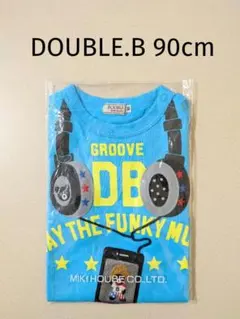 新品 ミキハウス ダブルビー Bくん ヘッドフォンTシャツ 90cm